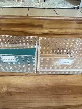 Like-it Bricks Bins clear with handles - set 2